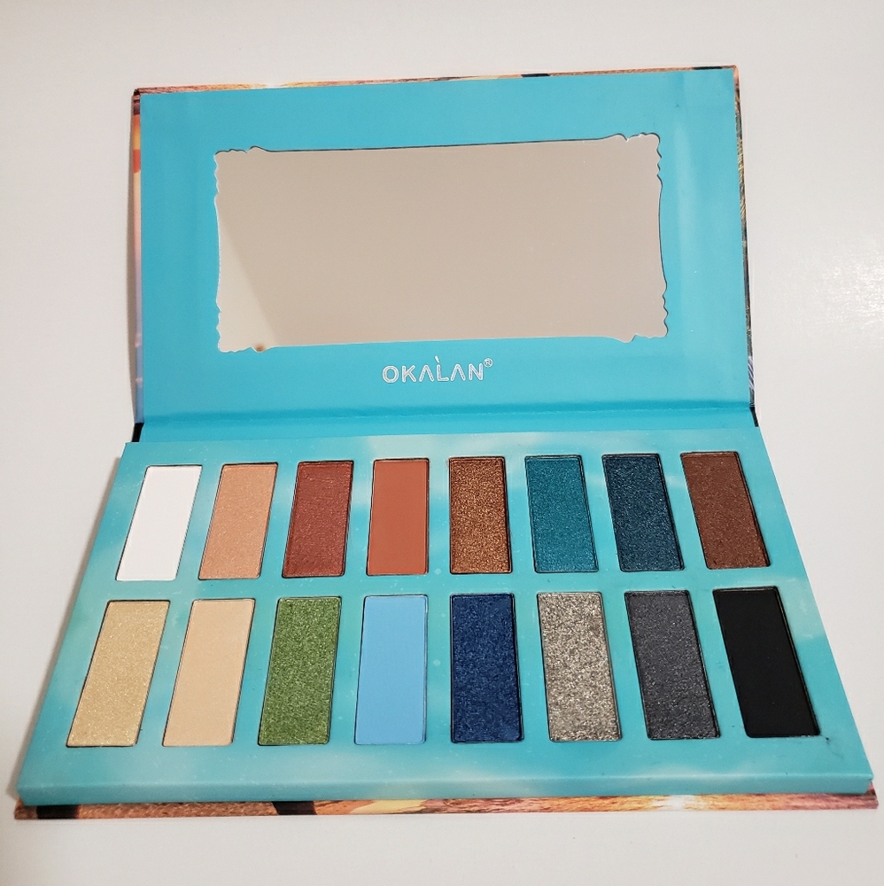 Eyeshadow palette okalan 16 color sand beach